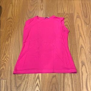 Cotton Sleeveless Tanks Hot Pink